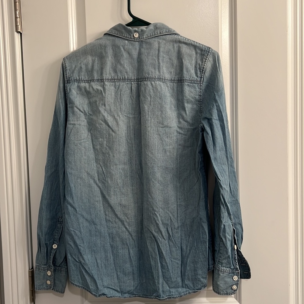 J. Crew Chambray Button-Down Blouse 8 - image 7